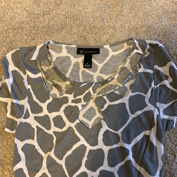 INC top with cut outs and beads - Picture 2 of 5
